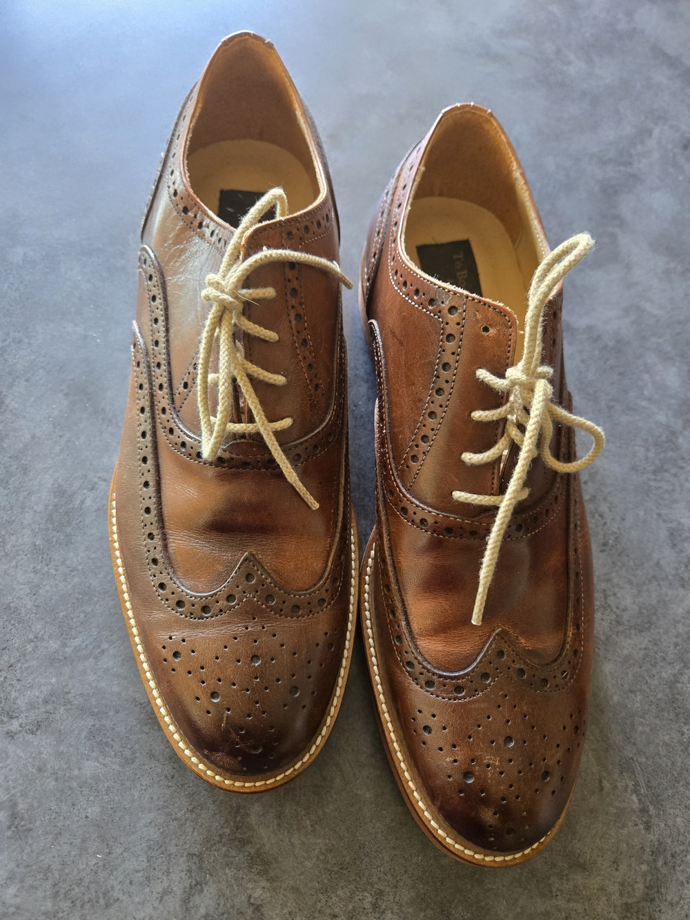 Men's Brown Leather Wingtip Brogues - Classic Dress Shoes